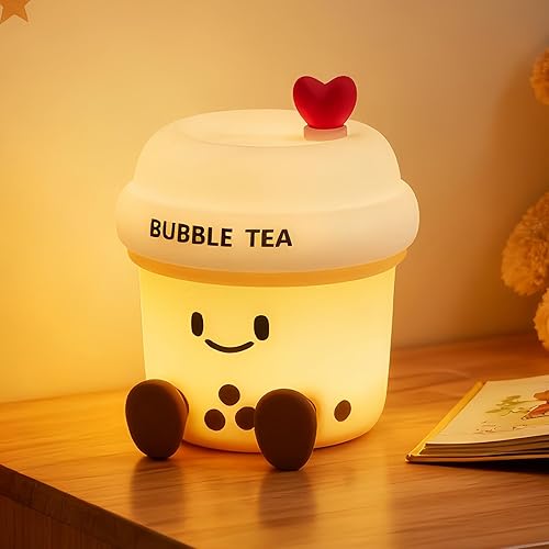 Miniatura 9 de Luz nocturna ajustable de té con leche  Lámpara de noche LED con sensor táctil, luz decorativa de brillo suave  Decoración del hogar para niños,