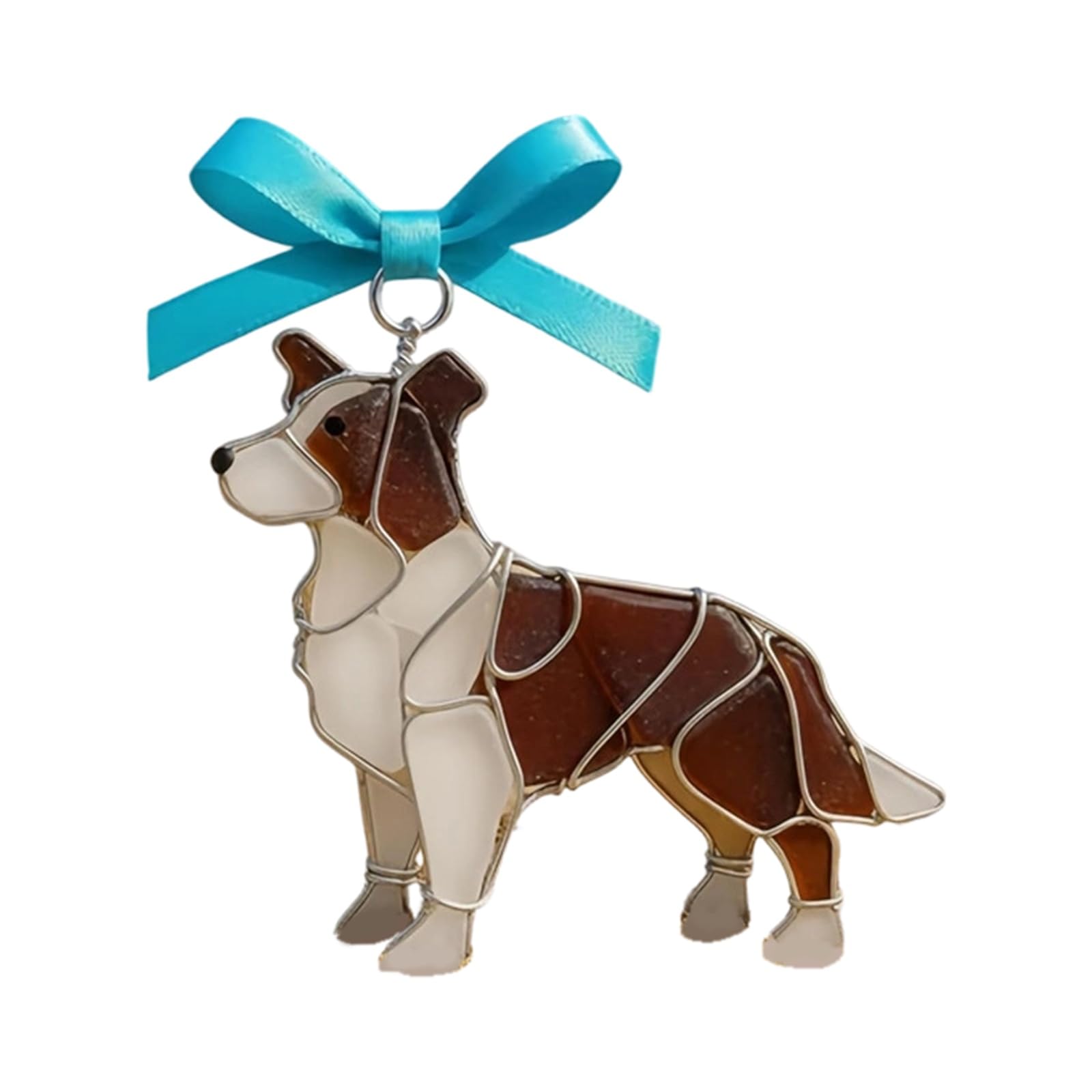 Tsophreniq Creative Dog Shape Light Capturing Ornament to Brighten Any Room Festively Festival Acrylic Hanging Pendant