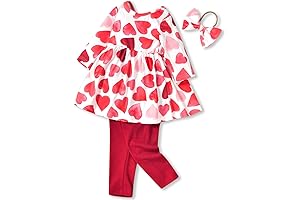Aalizzwell Toddler Girls Floral Tunic Outfit for Valentine's Day