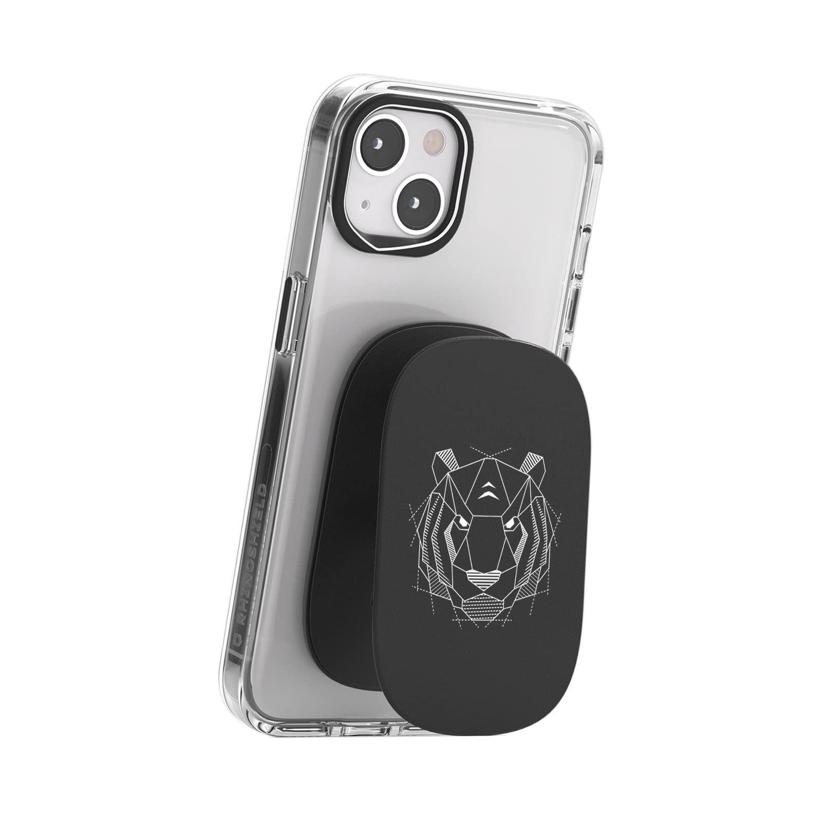 RHINOSHIELD GRIPMAX Compatible with MagSafe - Grip, Stand, and Selfie Holder for Phones and Cases, Repositionable and Durable, Best paired with RHINOSHIELD Phone Cases for MagSafe - Geometric Tiger