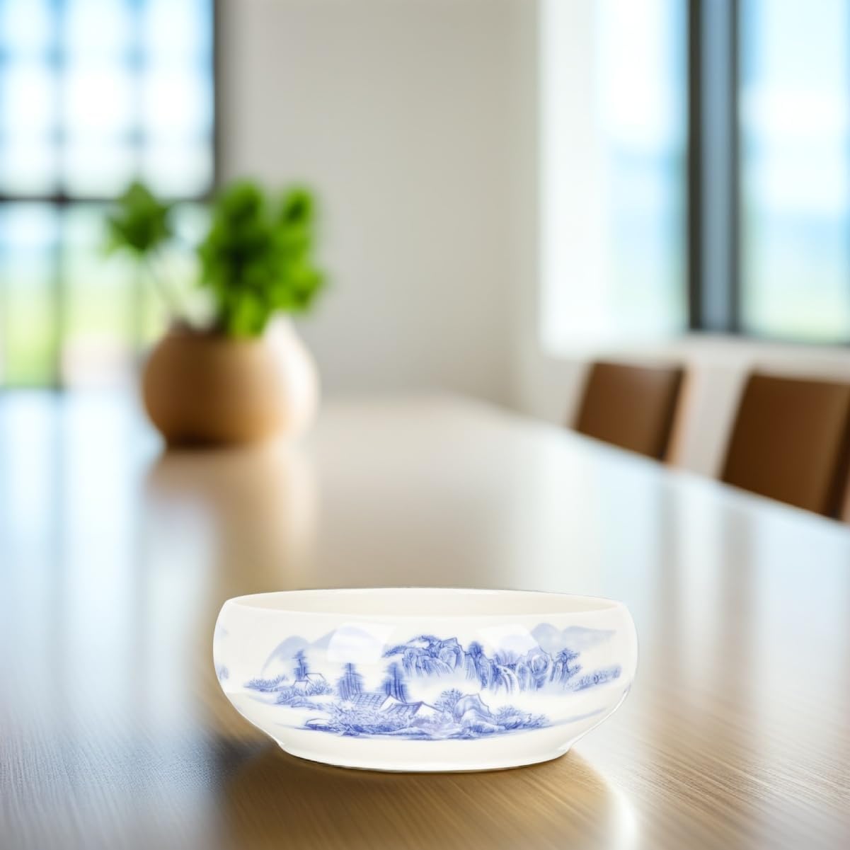 BESPORTBLE Ceramic Hydroponic Plant Container Porcelain Design for Narcissus and Lotus Flowers Decorative Flowerpot for Garden and Home Present