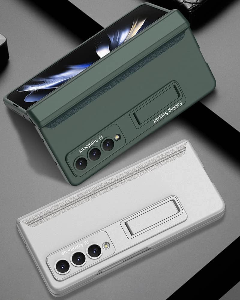 Case for Samsung Galaxy Z Fold 4 5G Magnetic Hinge Protective Case with 3 Adjustable Stand Modes,Ultra Thin Luxury PC Shockproof Anti-Scratch Kickstand Cover for Galaxy Z Fold 4 5G (Silver)