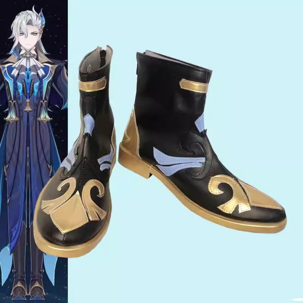 Genshin Impact Neuvillette Cosplay Shoes for Halloween Role Play Game Women Men Boots Custom Made