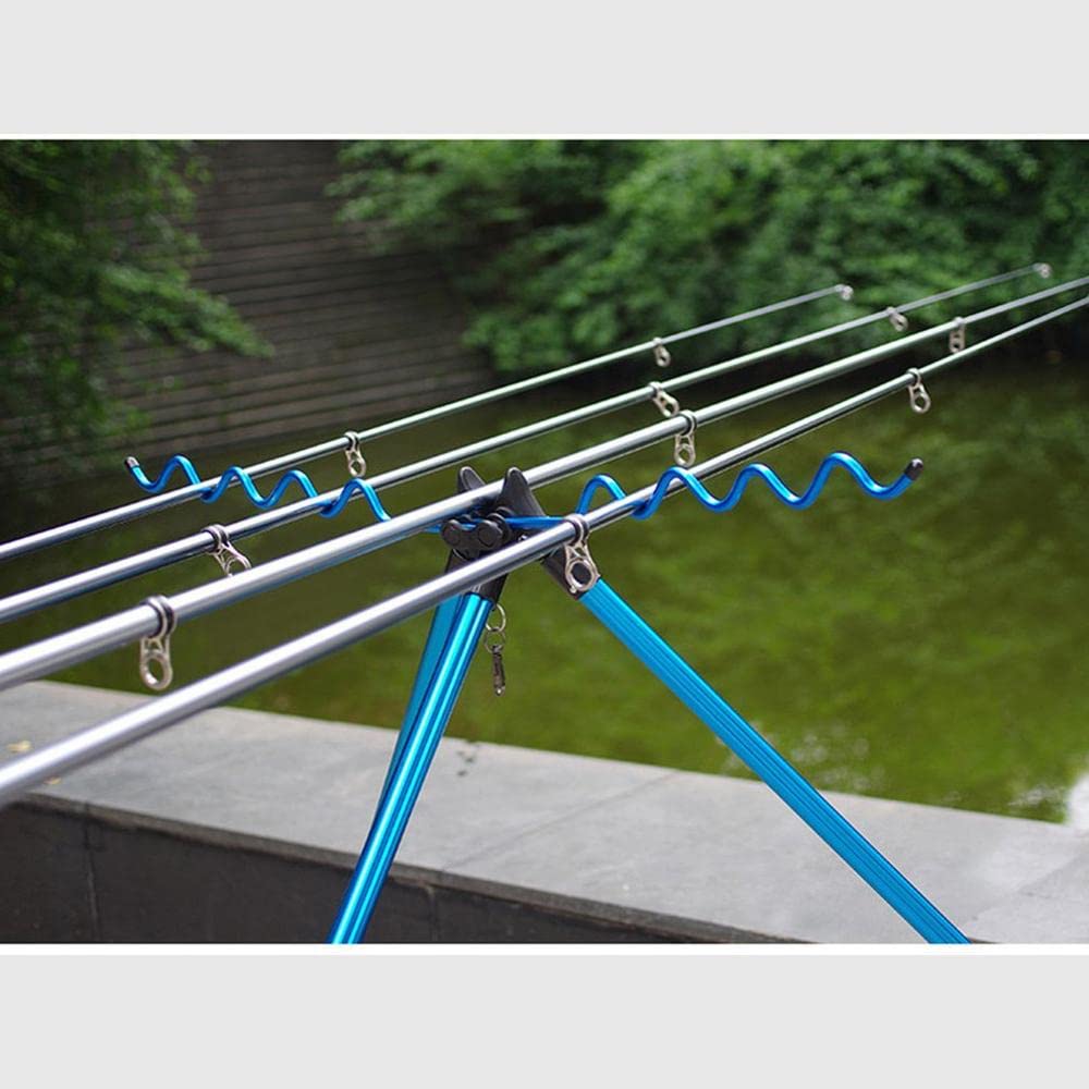 Tripode Pesca Telescópico Altura Ajustable Barras de Pescar Titular Plegable Trípode Soporte Pesca de mar Pesca Soporte Soporte para cañas de Pescar (Color : Red)