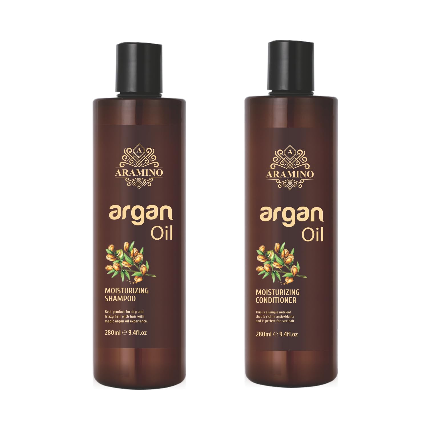 Argan Oil Moisturizing For Dry & Frizzy Hair (Shampoo and Conditioner 280 ML Set of 2)