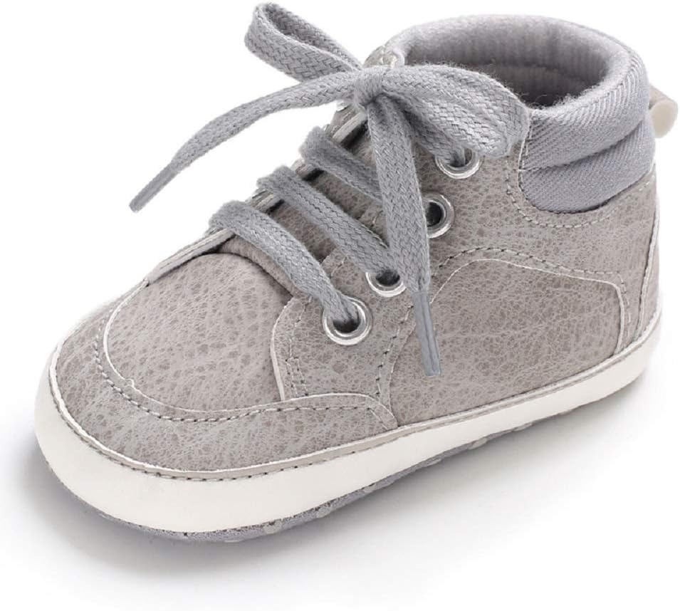 Baby Boys Girls Anti-Slip Sneakers Soft Ankle Boots Toddler First Walkers Newborn Crib Shoes