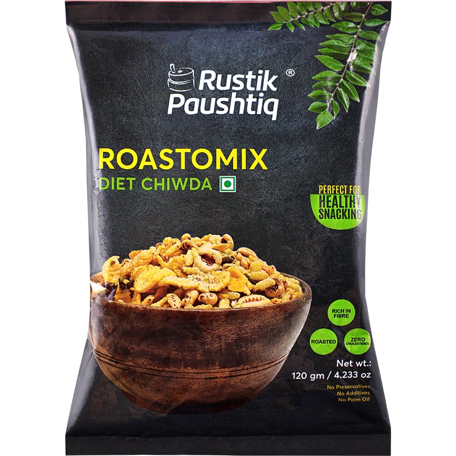 RUSTIK PAUSHTIQ Roastomix Diet Chiwda | Yummy and Light | Ready to Eat Food | Natural Ingredient | No-Added Colors and Preservatives | (Pack of 2 x 120gm) 240 grams (B0C7CSSJXH) Amazon Price History, Amazon Price Tracker