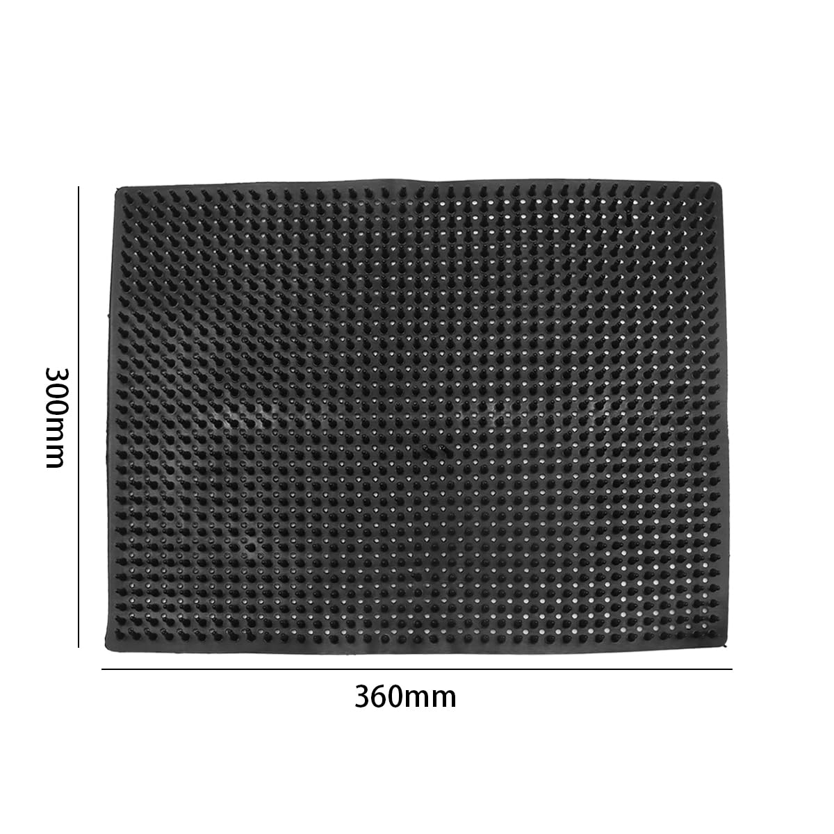 Riven 2 spazzole per raschietti cavalli, 350 x 300 mm, con 40 penne, set completo di spazzole massaggianti per cavalli, bovini, capre, pecore, nero