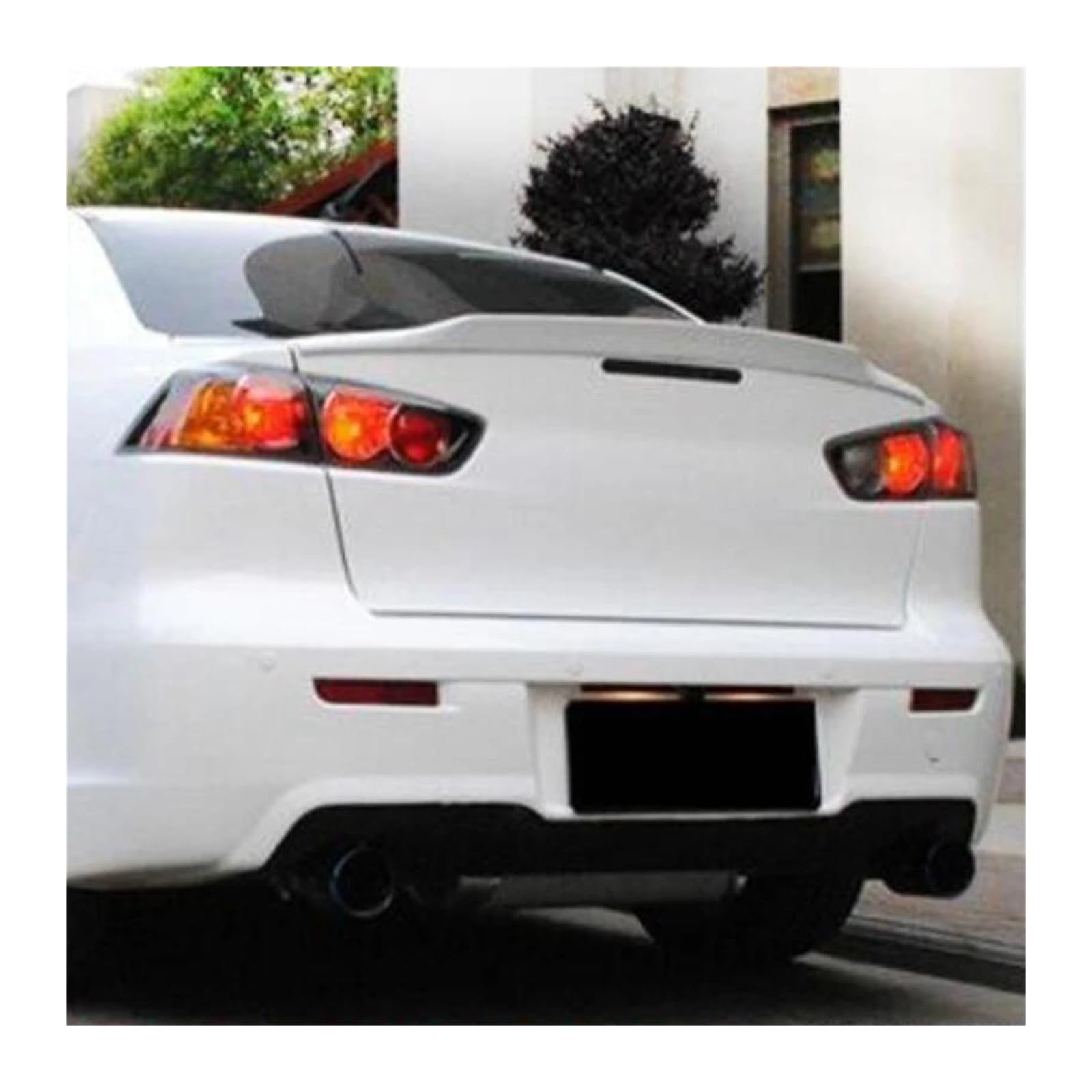 Dla M&ITSUBISHI Dla Lancer EX Evo 2008 2009 2010 2011 2012 2013 2014 2015 Spoiler Na Tylną Klapę Bagażnika Tylny Spoiler(Biały)