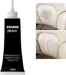 Leather Repair Kit,Leather Restorer,Leather Repair Patch,Leather Filler,Leather Repair Kit for Sofas,Car Seat ,Cat Scratch Leather Repair,Black Leather Restorer Cracked Leather Repair Kit(Black)