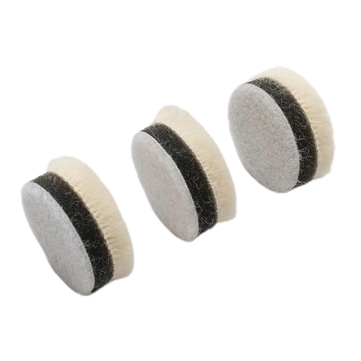 30pcs 1inch 25mm Wool Polishing Pads Glass Buffing Cleaning Tool for Car Polisher for Machine Tools White Set