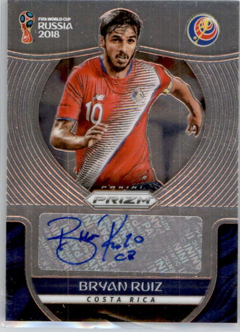 2018 Panini Prizm World Cup Signatures #58 Bryan Ruiz Auto Autograph Costa Rica Official Soccer Card in Raw (NM or Better) Condition