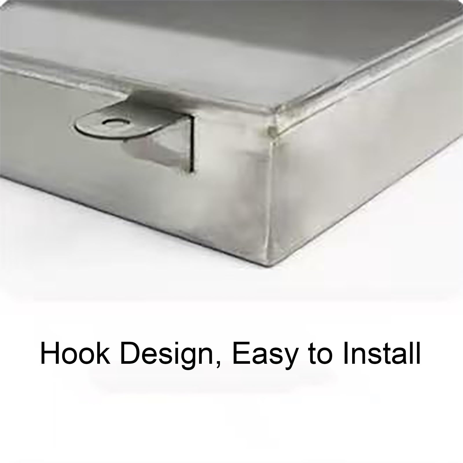 Auffangwanne für Klimaanlagen Edelstahl 84x38x3.5cm mit Wasserablaufschlauch