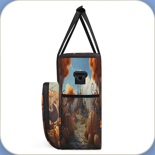 Miniatura 4 de Otoño Otoño Pintura Decoración Cafetera Carring Bag Calabazas Bolsa de transporte de viaje Bolsa de almacenamiento compatible con Keurig K-Mini o