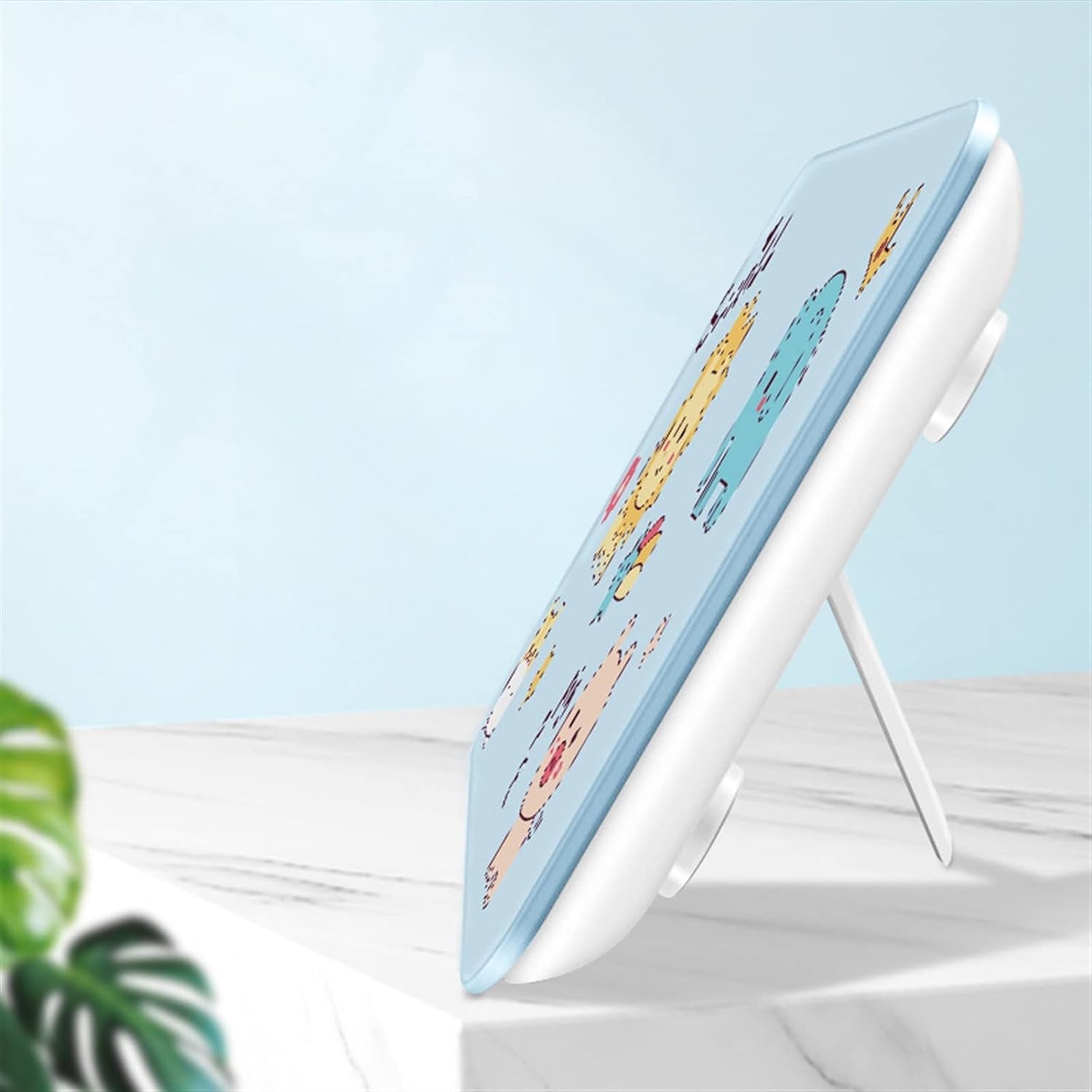 Balanza Báscula de baño portátil para viajes, báscula electrónica LED recargable, báscula doméstica con función de visualización de temperatura Alta precisión