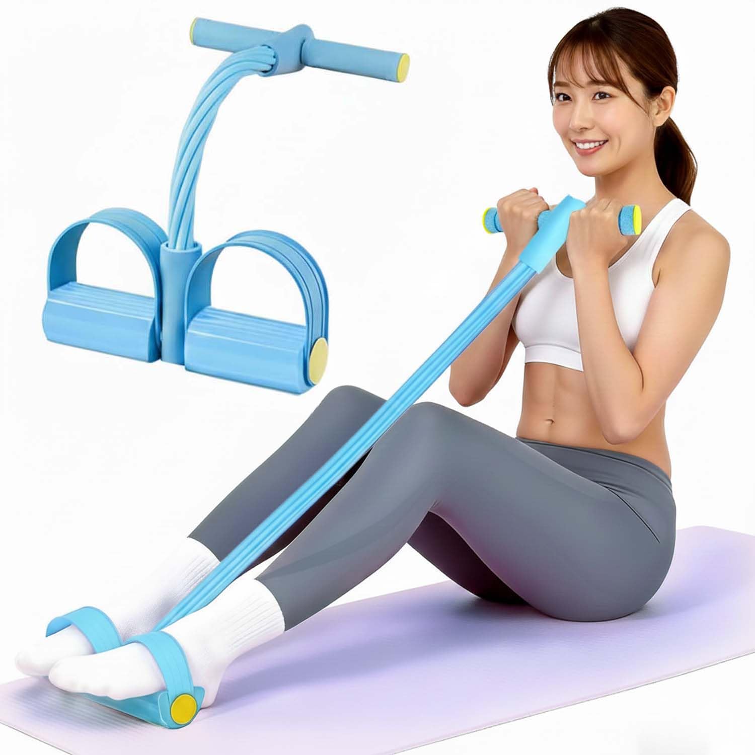 Amazon.co.jp: トレーニングチューブ ペダル付き エクササイズバンド 6