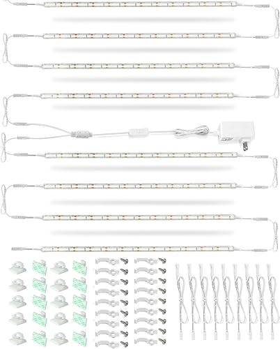 Iluminación para debajo del gabinete, (8) tiras de luz LED flexibles de 12 pulgadas, 20 W, 2000 lm, luz blanca diurna, luces LED duraderas para