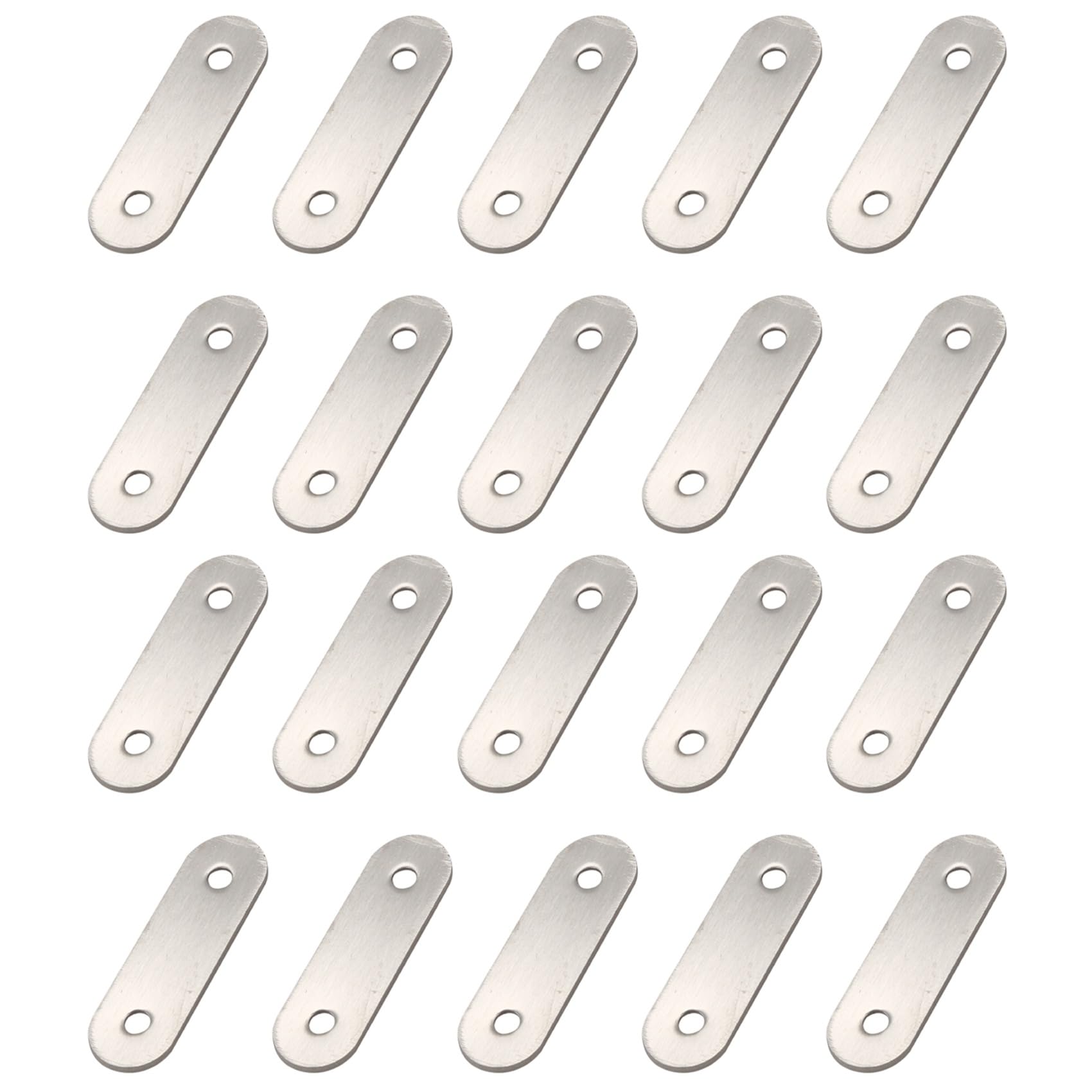 Jnchdghwa 50mmx16mm Straight Repair Joining Mending Flat Plate Bracket 20Pcs