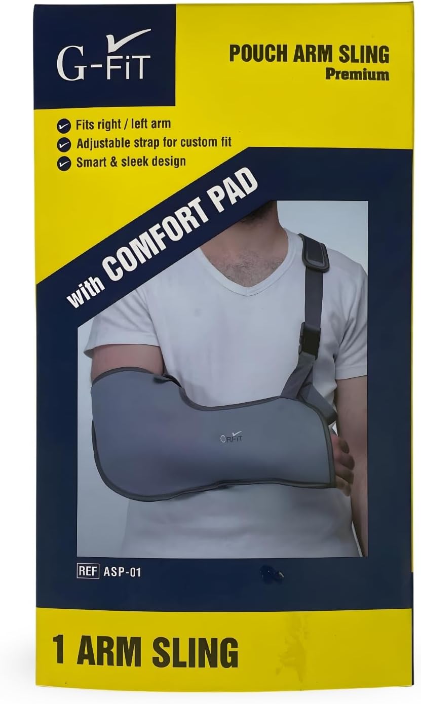 G- Fit Pouch Arm Sling for Kids | Polyester, Polypropylene, Ethafoam & Polyurethane I Adjustable Arm Pouch for Elbow, Shoulder, Tissue, Bone & Ligament Injury I Post & Paralytic Arm Support