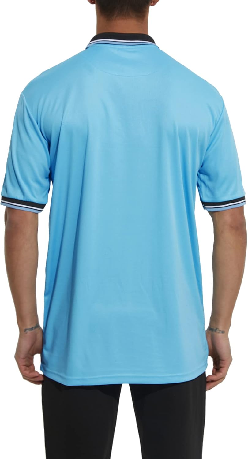 Thapower Men's Polo Referee Shirt Softball & Baseball Official Ref Shirt Umpire Jersey Costume Short Sleeve, Chest Pocket - Image 4