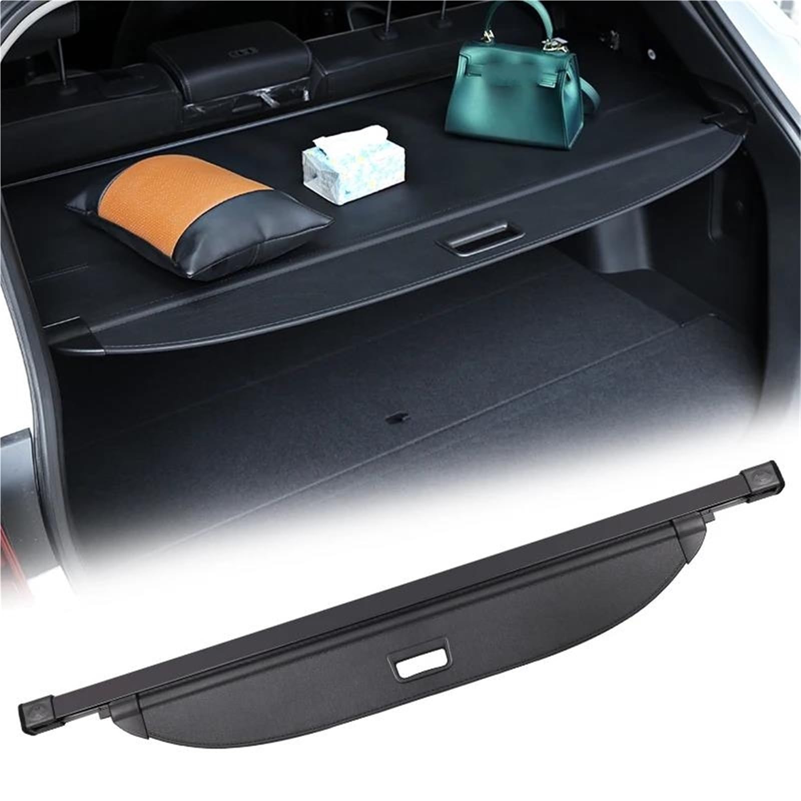Tablette Coffre Arrière Cache-bagages rétractable pour Kia Pour Sportage NQ5 2022-2025 avec protection anti-espionnage porte-bagages arrière Cache-Bagages Couverture(Model B)