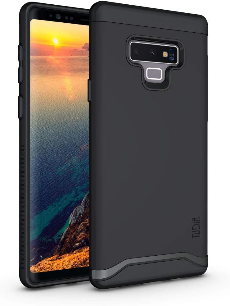 Galaxy Note 9 Case, TUDIA [MERGE] Dual Layer Shock Absorbing Military Grade Drop Tested Slim Fit Protective Precise Cutouts Phone Case Cover for Samsung Galaxy Note 9 (2018) (Matte Black)