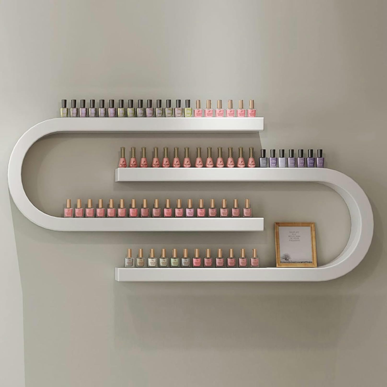 Supports vernis à ongles muraux en U pour sublimer votre salon de beauté
