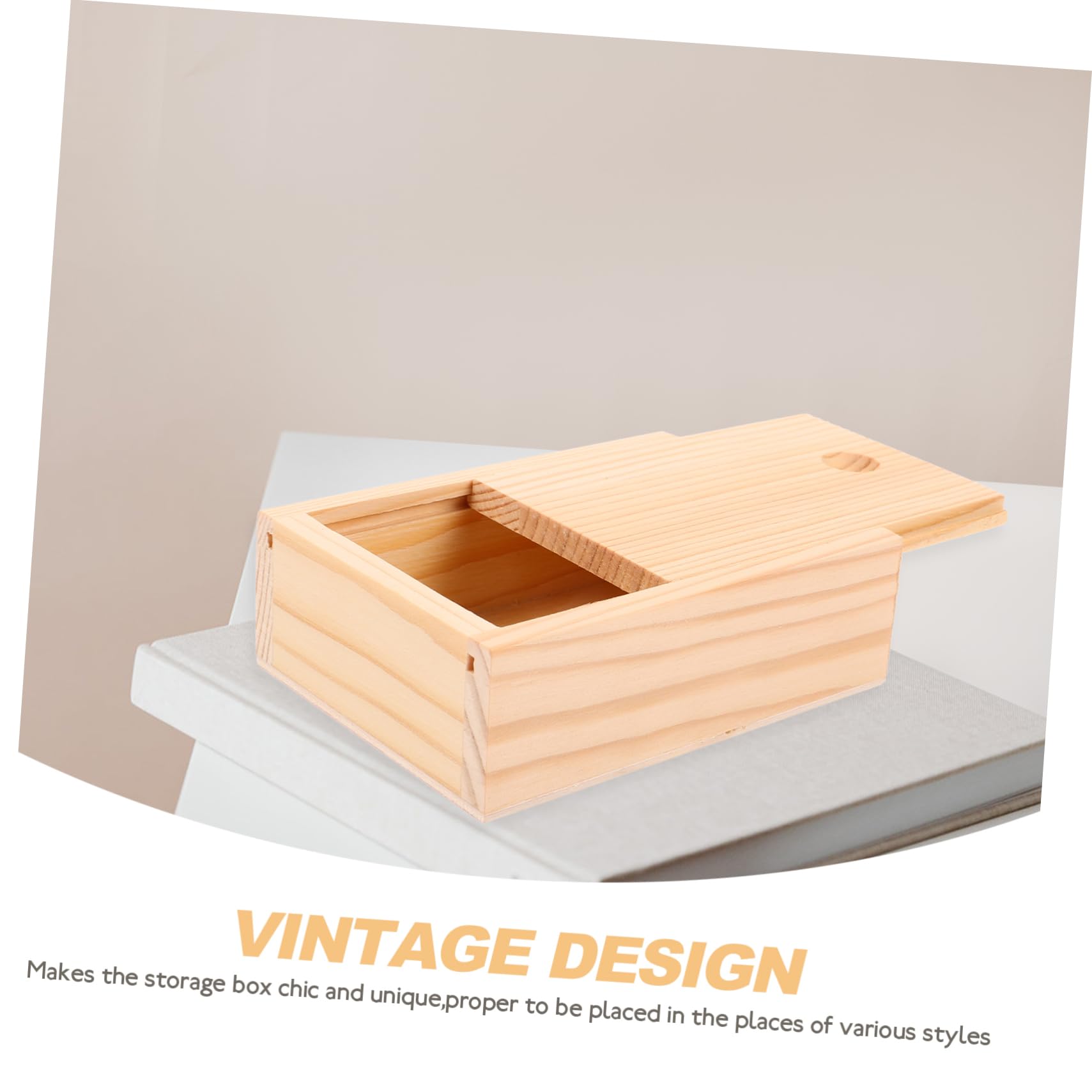 Toyvian cajas de naipes de madera organizador de naipes cajas de poker con tapa titular vacío póker caja madera caja de rectangulares contenedor de dulces