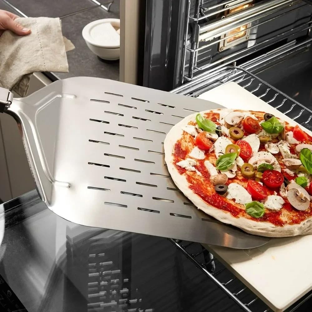 Pala Per Pizza Pala for pizza in alluminio pieghevole, antiaderente, resistente al calore, adatta forno, for la cottura in cucina, torte e(B)