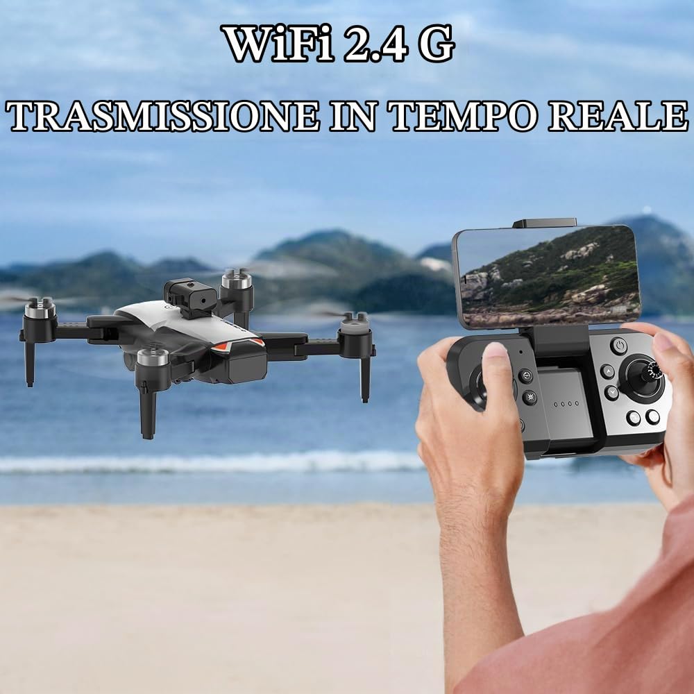 OBEST Drone con Telecamera 4K,Drone con Motore Brushless,Quadcopter Pieghevole FPV,Evitamento Attivo Degli Ostacoli a 360°,Giocattoli e Regali per Bambini e Adulti