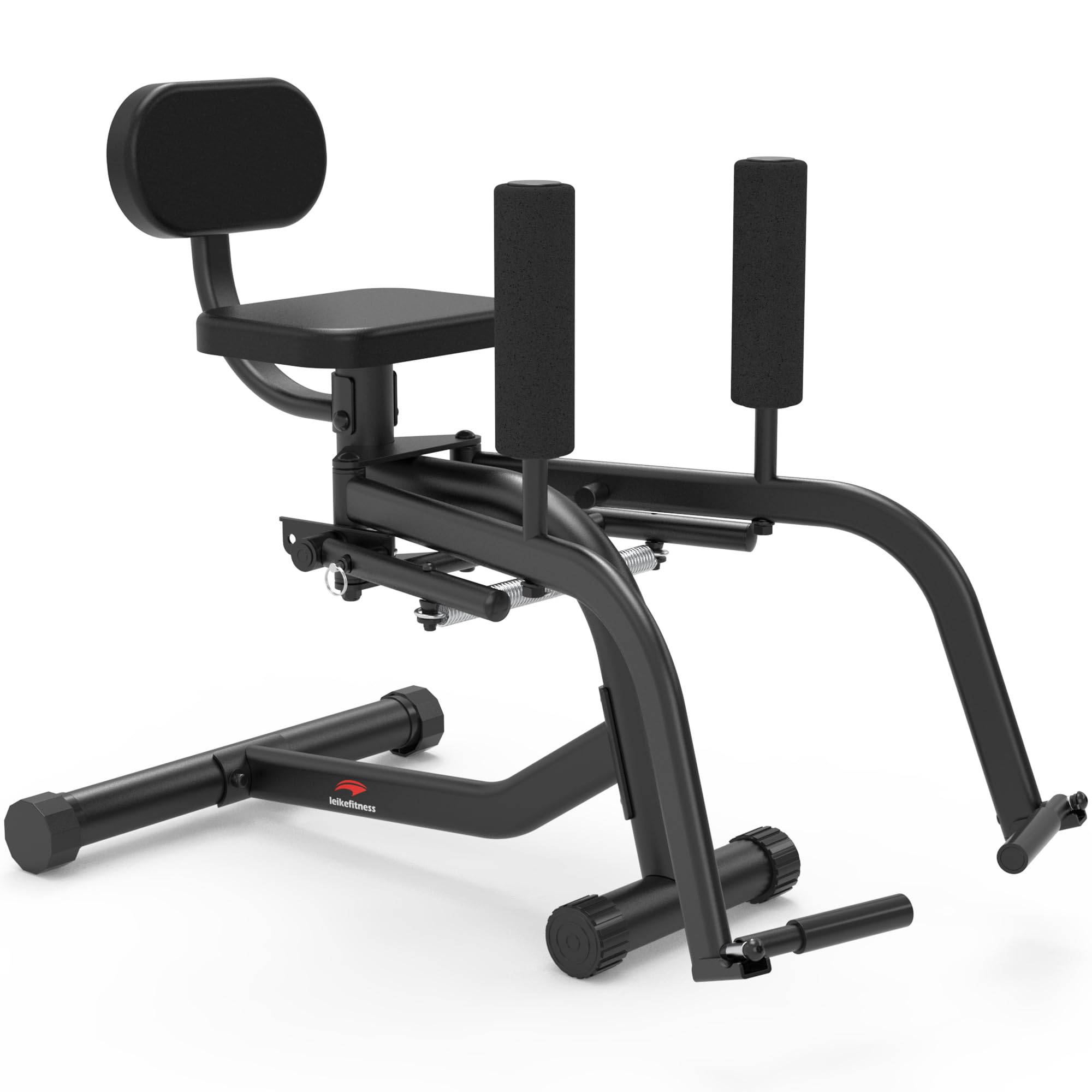 Leikefitness Hip Abductor and Thigh Exercise Machine, Compact Glute Trainer with Resistance Band, Adjustable 360-Degree Leg Pads for Home Gym Workouts