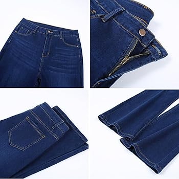 HAORUN Men Slim Fit Bell Bottom Jeans Summer Stretch Flared