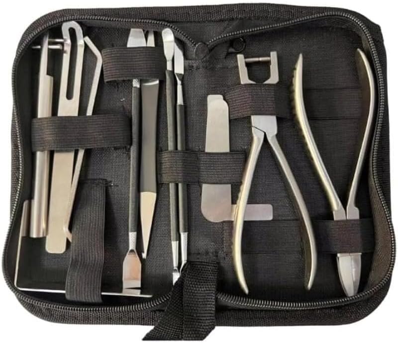 Saxophone Repair Tool Set with Wrench and Spring Pliers Steel Construction for Sax Flute Clarinet Adjustment Maintenance Woodwind Instrument Repair Tool for Key Regulation