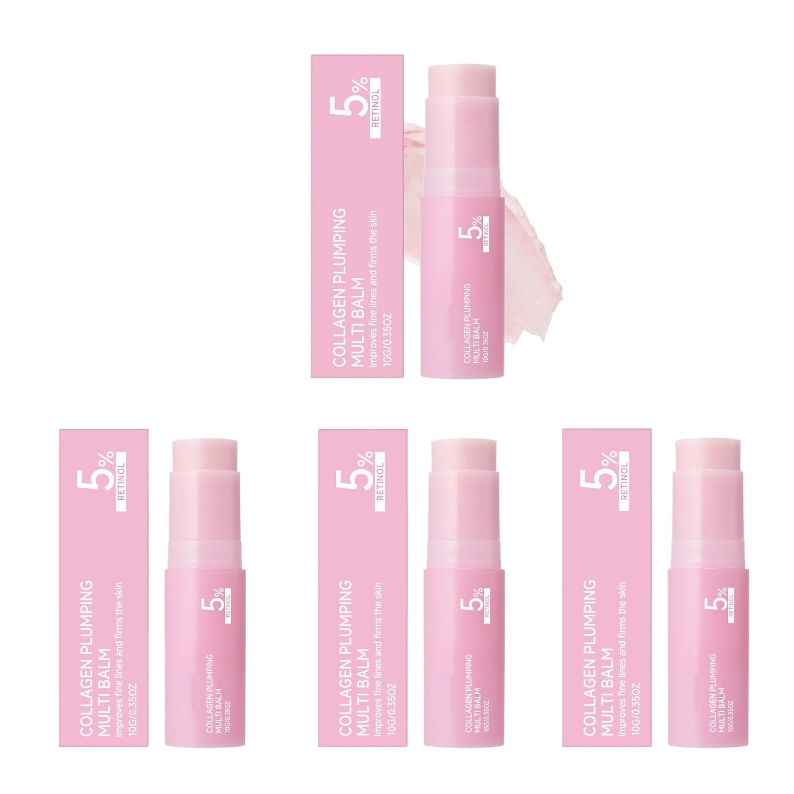 Baume Multi‑Usage au Collagène, Bâton de Soin Repulpant pour Visage et Cou,