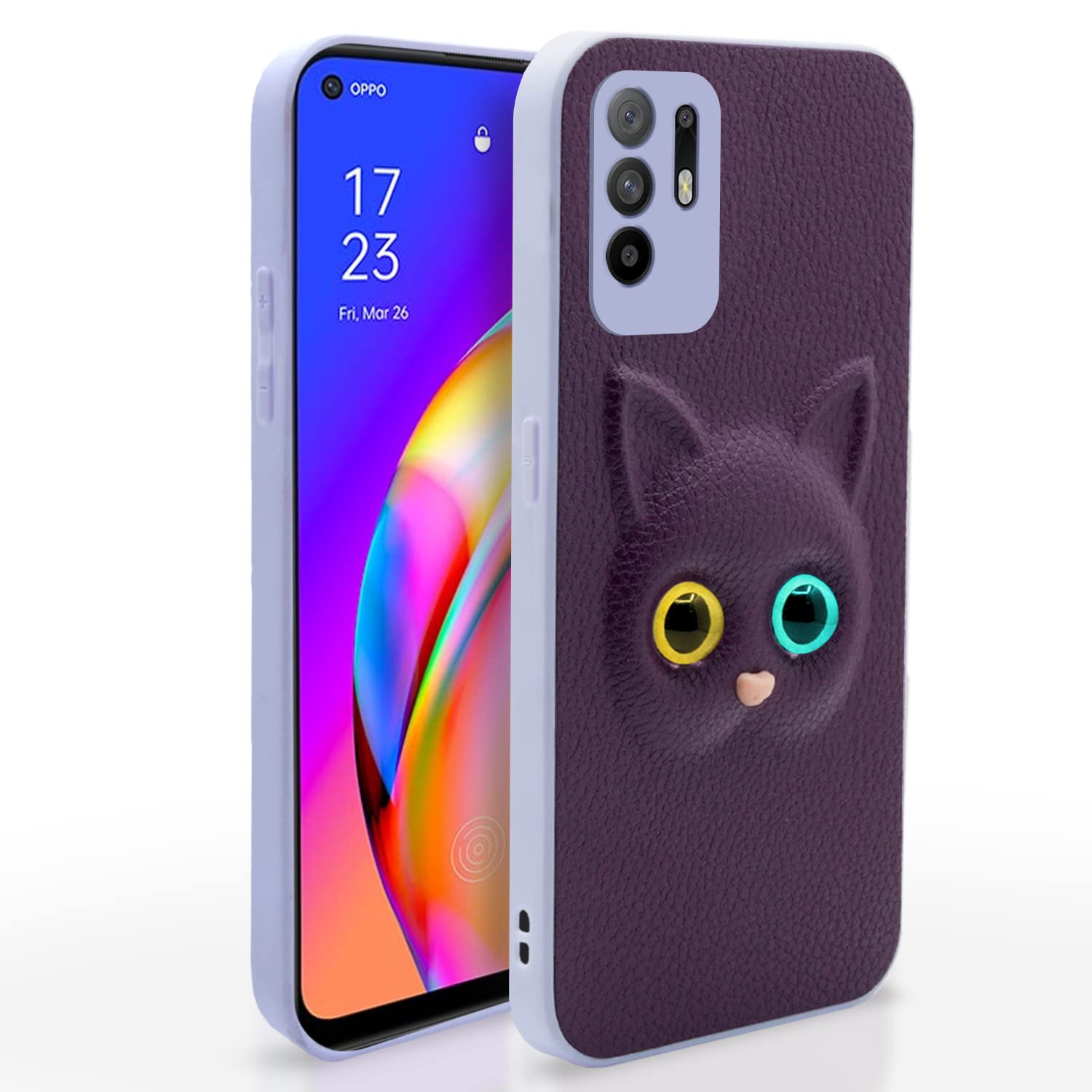Pikkme Oppo F19 Pro Plus 5G Back Cover for Girls | Cute Cat Leather Finish | Soft TPU | Case for Oppo F19 Pro Plus 5G (Purple) (B0BGMG91ZP) Amazon Price History, Amazon Price Tracker
