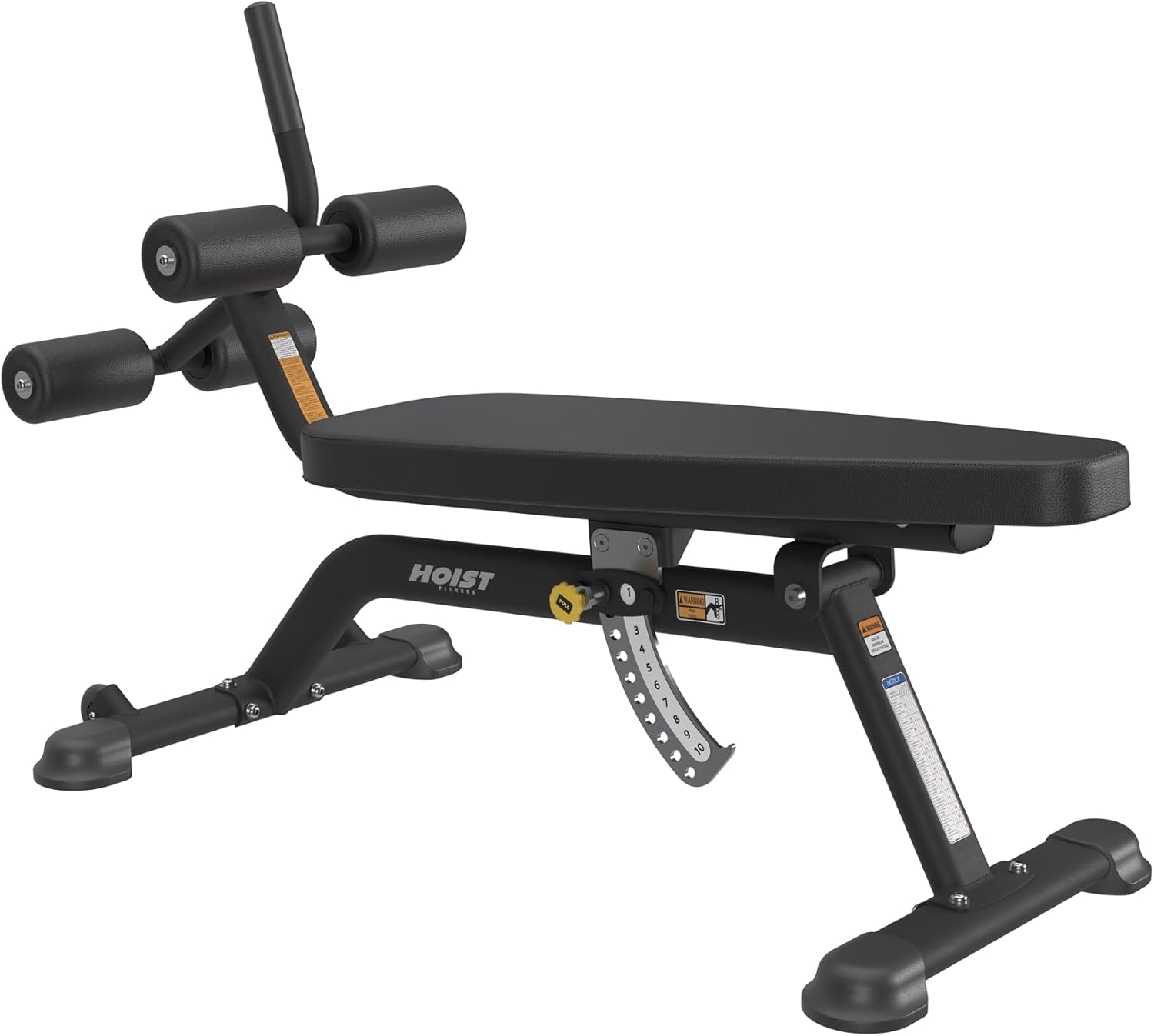 HOIST Fitness Adjustable Ab Bench – Utility Slant Board with Flat, Decline & Incline Positions for Core & Ab Workouts