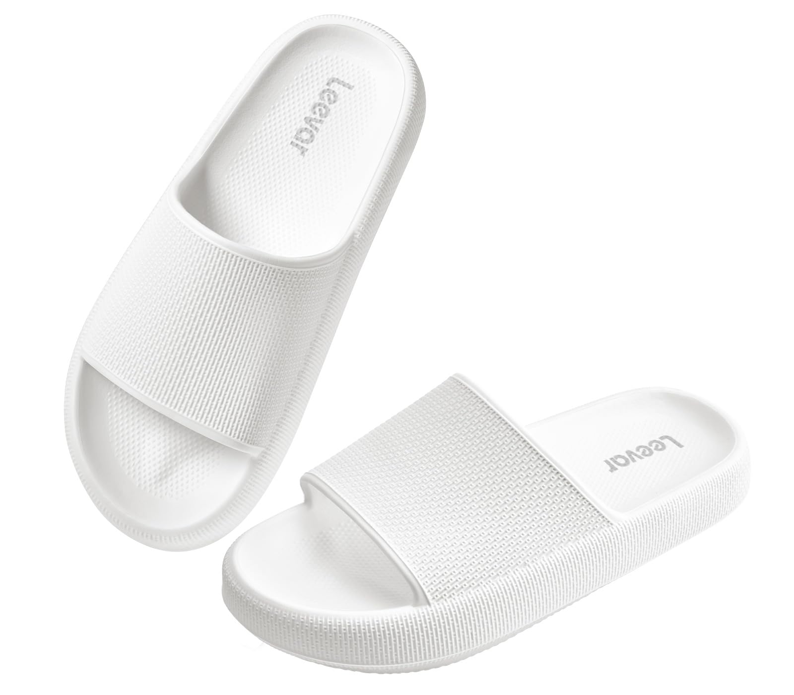 Leevar Cloud Slides for Women and Men, Pillow Slippers Shower Shoes