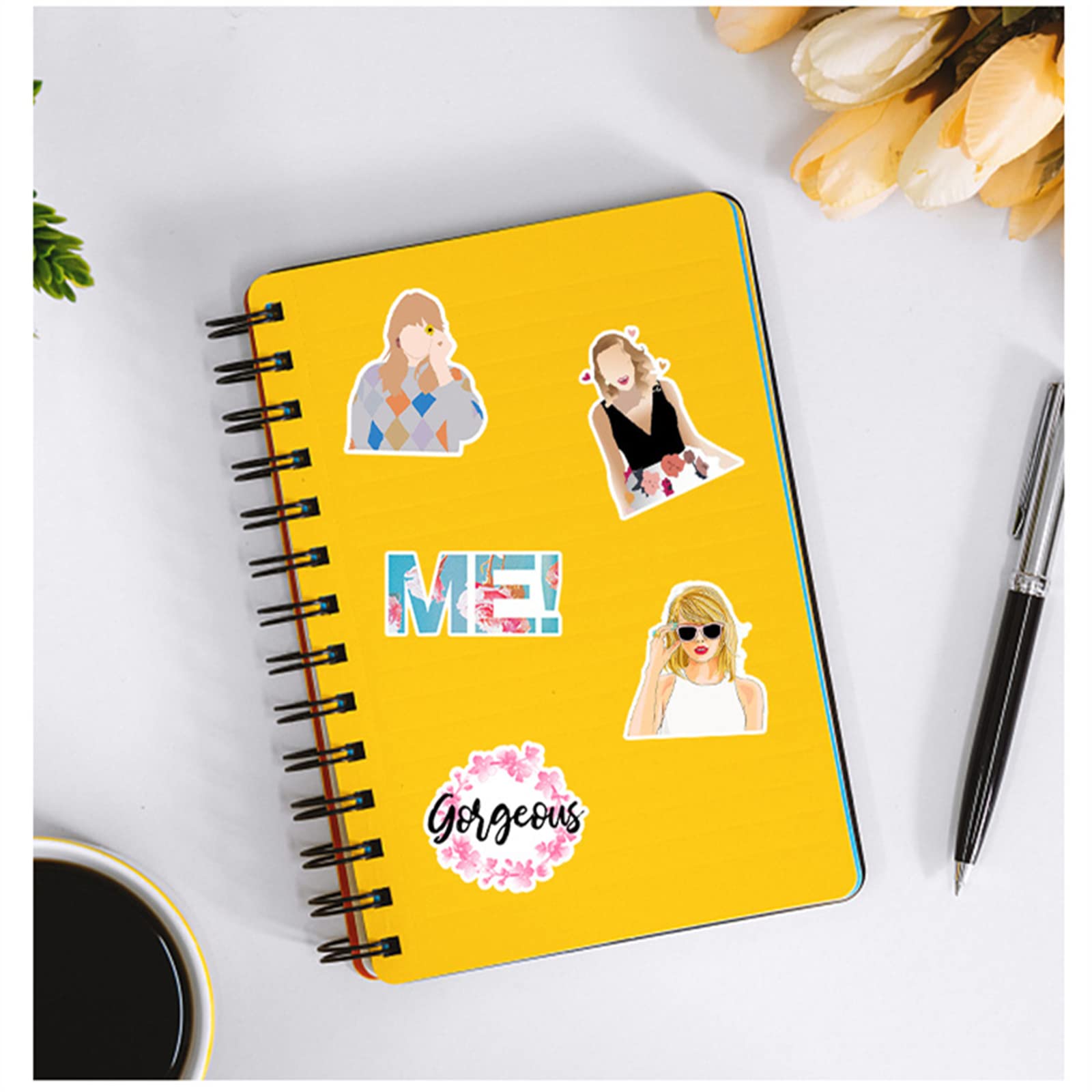 100 Autocollants Vinyle Imperméables Style Taylor Swift - Décorations Mignonnes Pour Scrapbooking, Journal, Ordinateur Portable - Thème Estival - 12