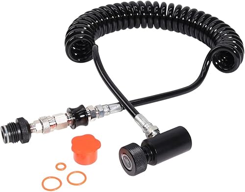 TUXING Línea remota de bobina remota de tanque de paintball resistente para tanques de aire comprimido/CO2 de alta presión HPA con junta tórica y