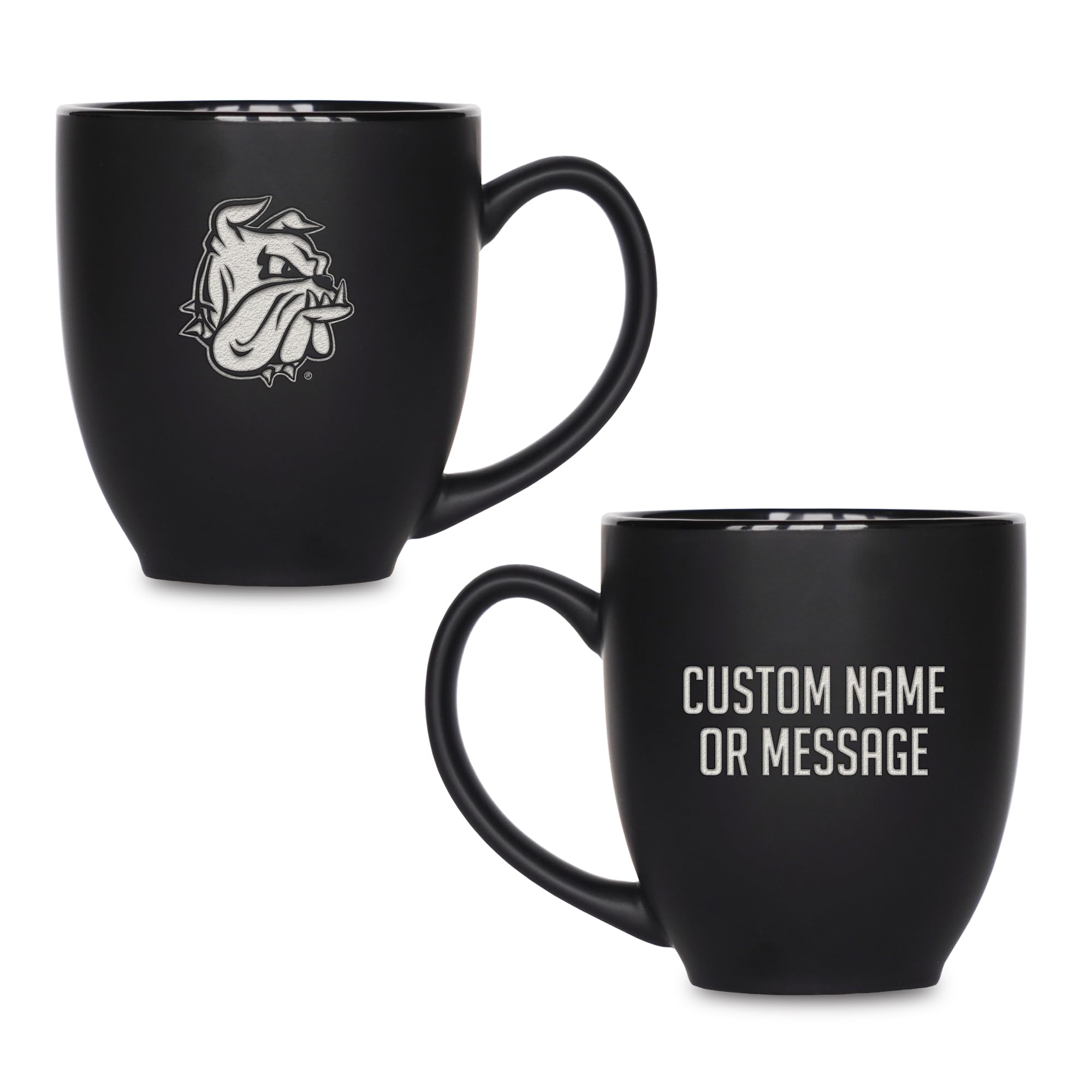 Rico Industries NCAA Primary 15-Oz Personalized Matte Black Bistro Mug - for Hot or Cold Drinks