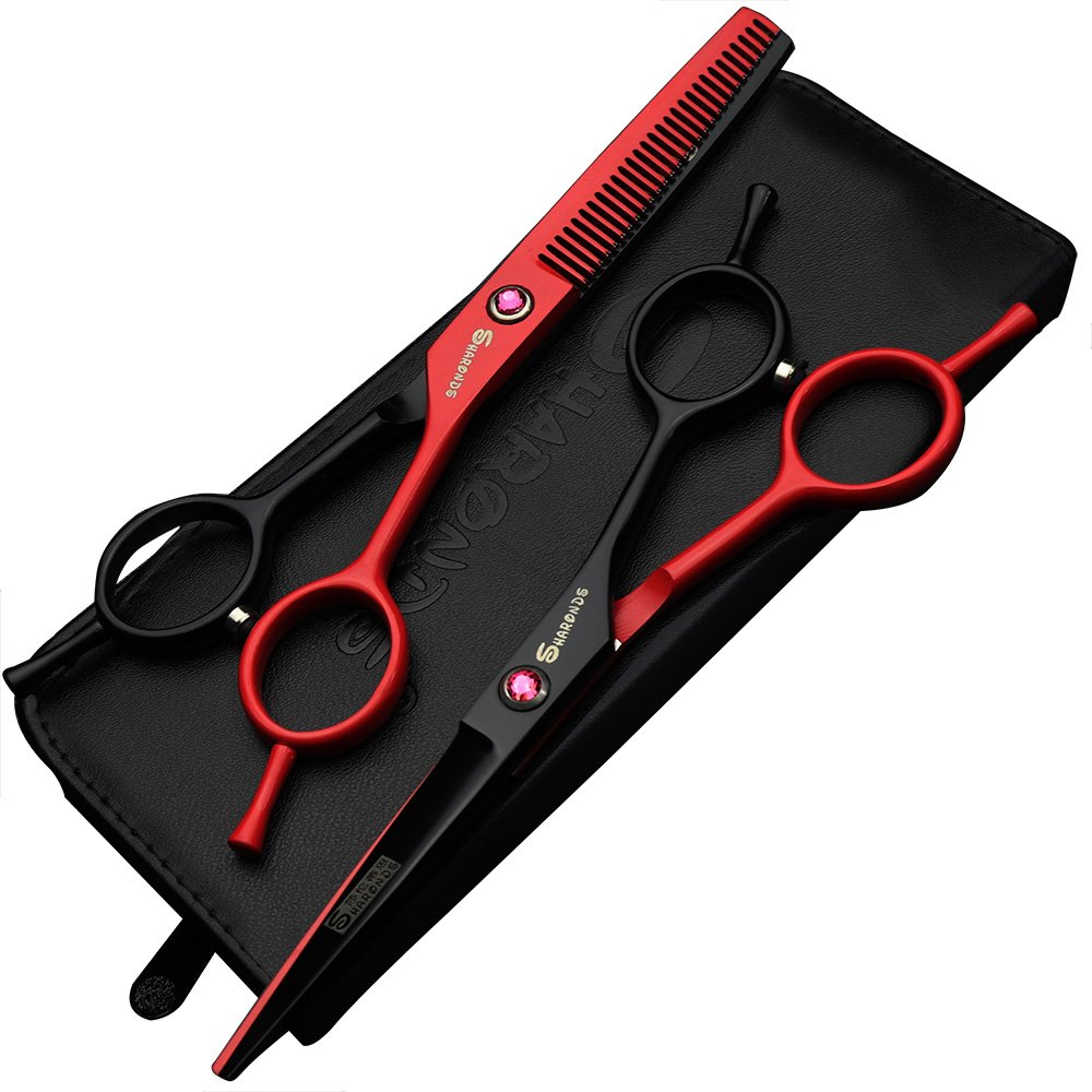 Juego de tijeras de peluquería profesional de 5.5 pulgadas para combatir las tijeras delgadas (2pcs)