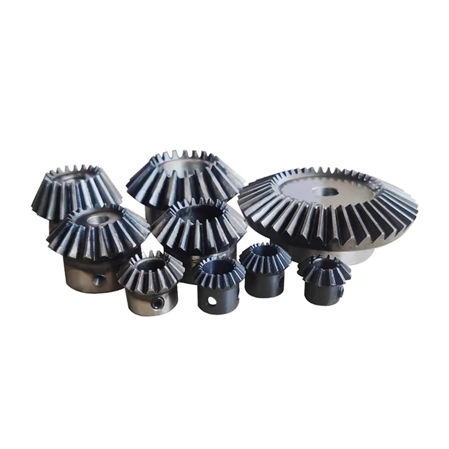 Bevel Gear 0.5M30T 0.5M40T Hole Diameter 6mm Precision Conical 90 Degrees 45# Steel Transmission Speed Ratio 1:1 2Pcs(0.5M30T Hole 6mm)