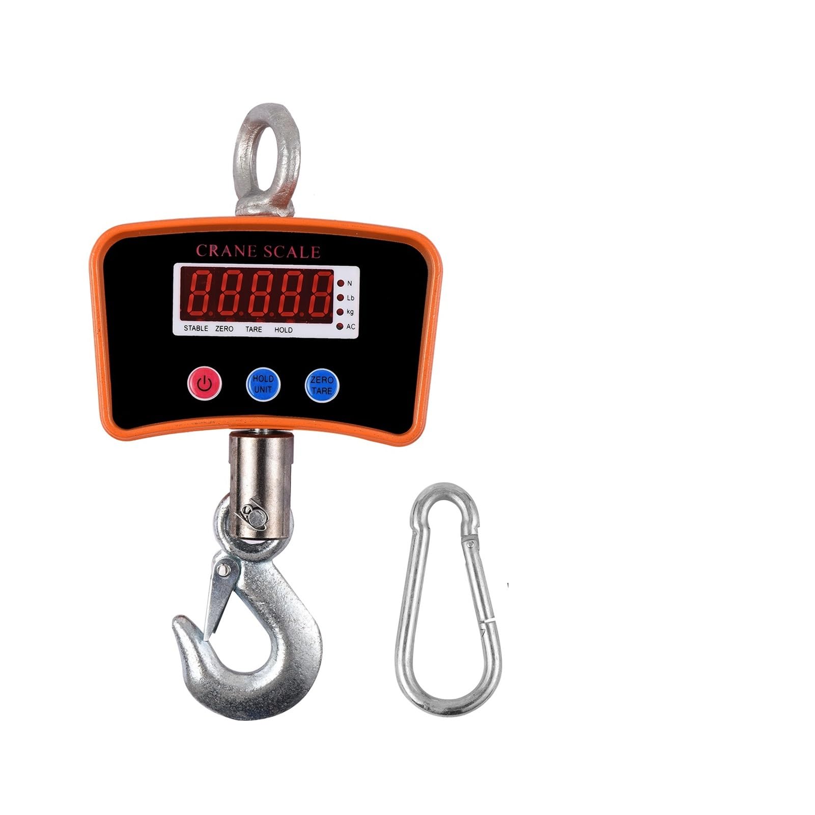 Báscula de grúa digital, Báscula colgante LED de 500kg/ 1102lbs, báscula de grúa de servicio, báscula de gancho Industrial de 1500mAh, cambio de unidad/retención de datos/tara/cero,para fábrica