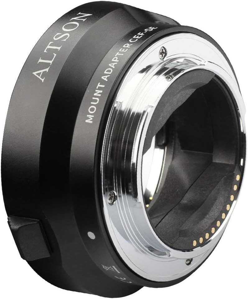 Best Deal Product Altson EF/EF-S Lens to Sony E Mount T Smart Adapter Ring Black (CEF-SE) Amazing 🔥 Altson EF/EF-S Lens to Sony E Mount T Smart Adapter Ring Black (CEF-SE)