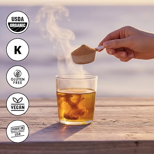 Vista 3 de Mind Master Gula World Suplemento de salud cerebral con melena de león, Cordyceps, Maca, Shiitake, Reishi rojo, canela de Ceilán, polvo de 2.1 onzas