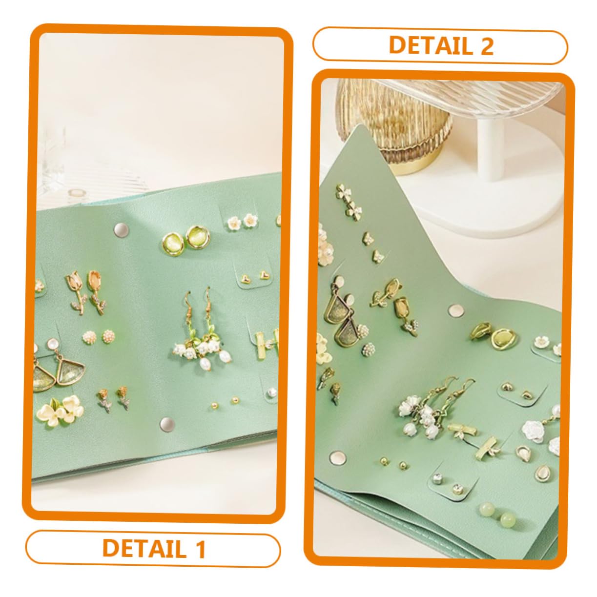 CONGARTENO Travel Earring Organizer Bag Compact Earring Case for Girls Scratch- Earring Holder Organizer