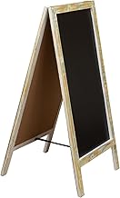 BISCOTTINI Lavagna Nera Da pavimento 100x50x4,5 - Lavagna Bifacciale da Terra - Cavalletto Portamenu - Leggio Porta Menu - Lavagnetta cucina da Gesso Cancellabile - Cavalletto Espositore Pubblicitario