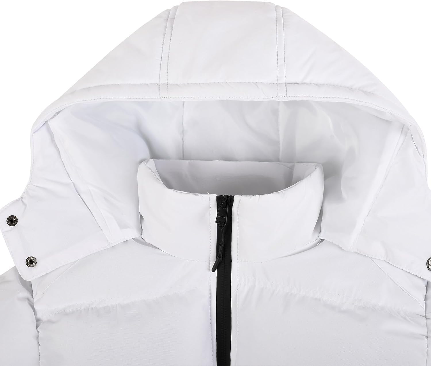 Chaqueta con Capucha para Hombre Invierno cálido Viento y Nieve Cortaviento Impermeable Exterior cálido Ligero plumón