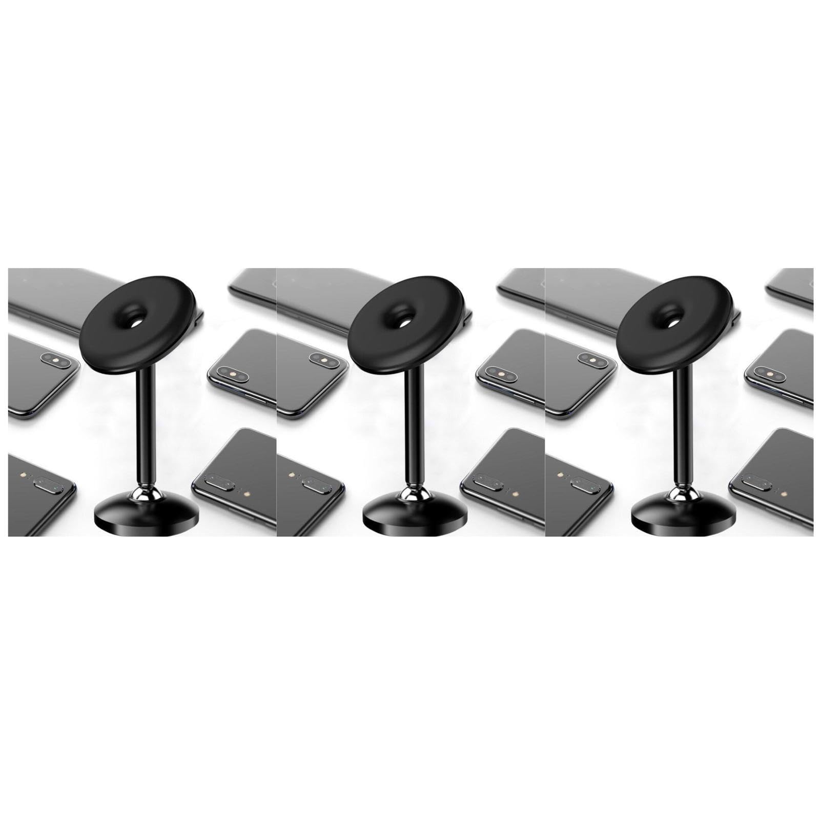 Housoutil 3 Pezzi Supporto Per Telefono in Silicone Per Auto Supporto Magnetico Per Telefono Supporto Per Presa Rotazione A 360° Nero Universale