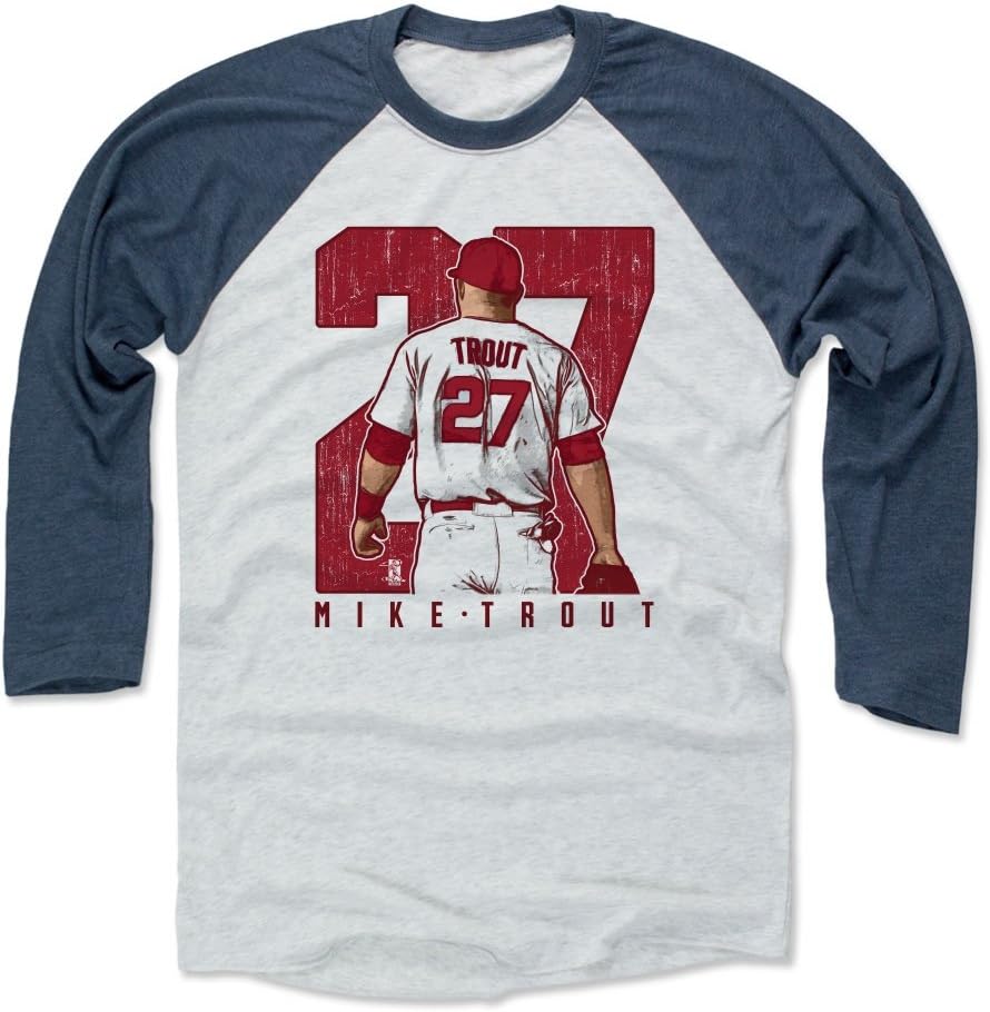 500 LEVEL Mike Trout 3/4 Sleeve Raglan T-Shirt - Mike Trout Clutch